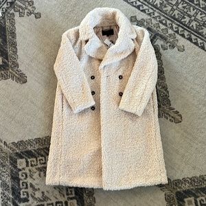 NWT JCrew Teddy Sherpa Coat in Cream